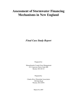 Assessment of Stormwater Financing Mechanisms in New England