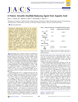 A Potent, Versatile Disulfide-Reducing Agent from Aspartic Acid