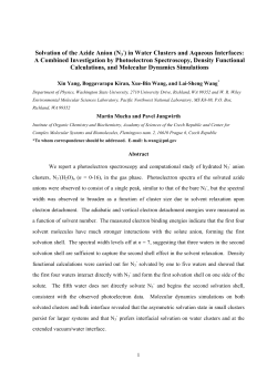 Solvation of the Azide Anion (N3 -)