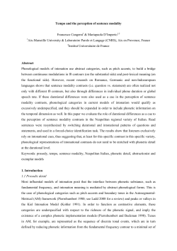 Tempo and the perception of sentence modality