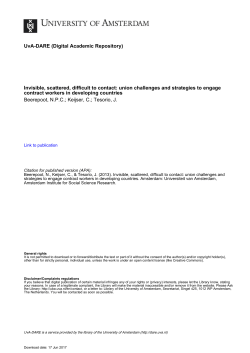 Invisible, scattered, difficult to contact: union challenges - UvA-DARE