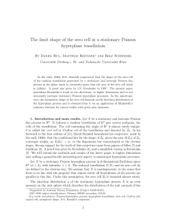 The limit shape of the zero cell in a stationary Poisson hyperplane