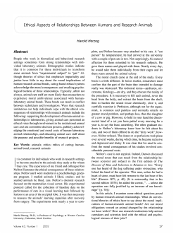 Ethical Aspects of Relationships Between Humans and Research