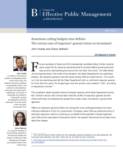 The curious case of inspectors` general return on investment