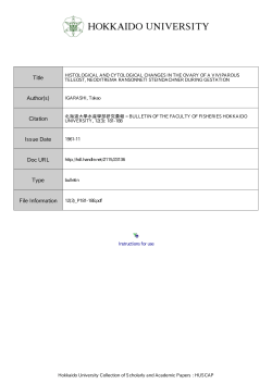 HISTOLOGICAL AND CYTOLOGICAL CHANGES IN THE OVARY