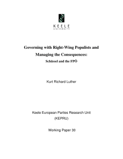 Governing with Right-Wing Populists and