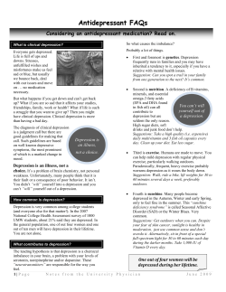 Antidepressant FAQs