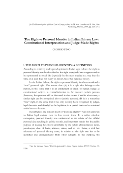 The right to personal identity