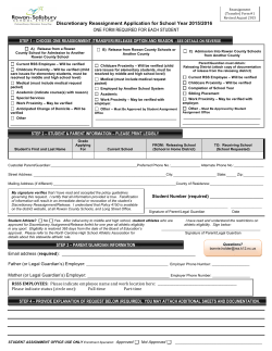 Discretionary Reassignment App Form 15-16[1] - Rowan