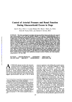 Control of Arterial Pressure and Renal Function