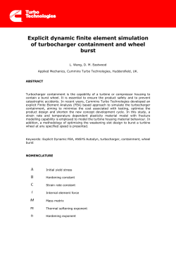 Explicit dynamic finite element simulation of turbocharger