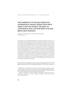 the inhibition of socially rejecting information among people with
