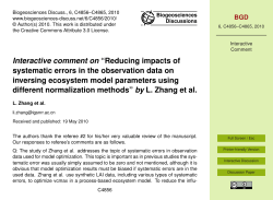 AC C4856: `Response to Referee #2`, Li Zhang, 19 May 2010