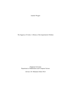 Jennifer Wiegert The Sagacity of Circles: A