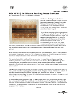 NGV NEWS | Siu i Moana: Reaching Across the Ocean