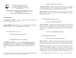 Sermon Notes - La Mesa Central Congregational Church