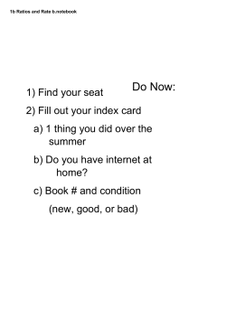 1b Ratios and Rate b.notebook