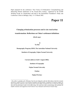 New Forms of Urbanization: Conceptualizing and