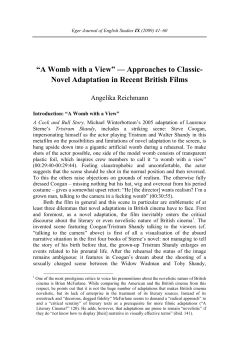 Novel Adaptation in Recent British Films