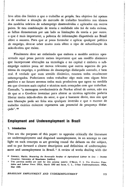 Employment and Underemployment in Brazil