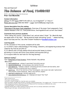 The Science of Foods, 11:400:103