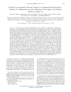 Evidence for Asymmetric Electron Transfer in