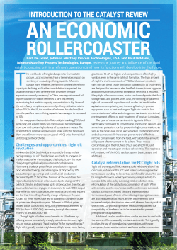 An Economic Rollercoaster - Johnson Matthey Process Technologies