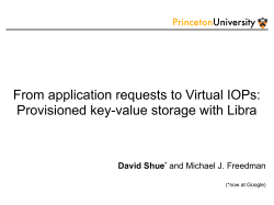 From application requests to Virtual IOPs