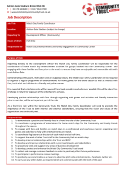 Job Description - Bristol City Football Club