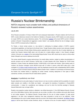 Russia`s Nuclear Brinkmanship - dokumenty