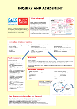 Inquiry and Assessment