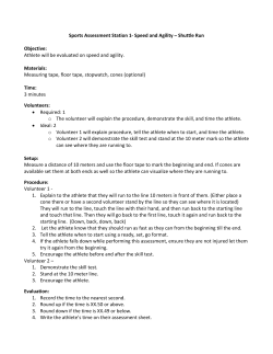 Sports Assessment Station 1- Speed and Agility &ndash; Shuttle Run