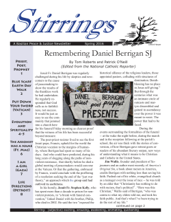 Spring 2016 Stirrings - Congregation of St. Basil