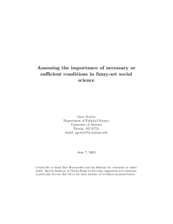 Assessing the importance of necessary or sufficient