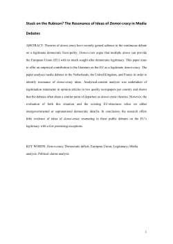 Stuck on the Rubicon? The Resonance of Ideas of Demoi