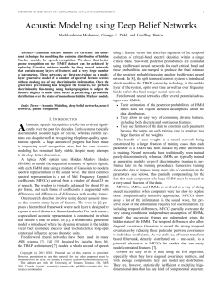 Acoustic Modeling using Deep Belief Networks
