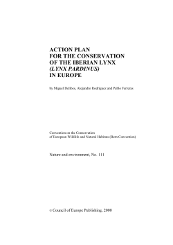 ACTION PLAN FOR THE CONSERVATION OF THE IBERIAN LYNX