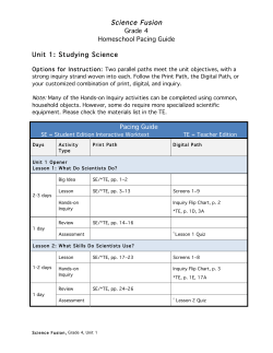 Grade 4 Homeschool Pacing Guide