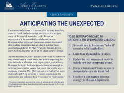 anticipating the unexpected - The Institute of Internal Auditors