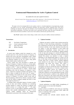 Femtosecond Filamentation for Active Typhoon Control