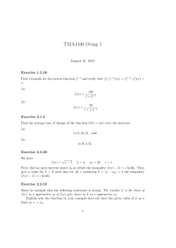 TMA4100 &Oslash;ving 1