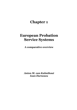 Chapter 1 European Probation Service Systems