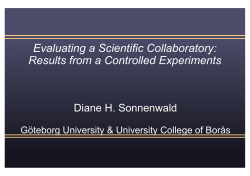 Evaluating a Scientific Collaboratory: Results from a Controlled