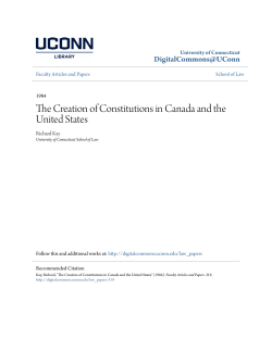 The Creation of Constitutions in Canada and the United States