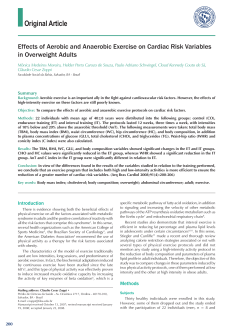 Effects of Aerobic and Anaerobic Exercise on Cardiac Risk
