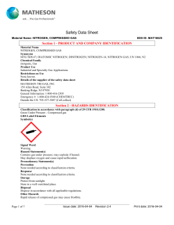 Matheson Nitrogen Compressed Gas