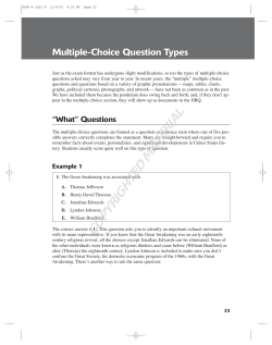 Multiple-Choice Question Types