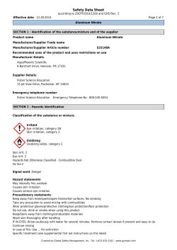 Aluminum Nitrate - Fisher Scientific