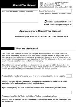 council tax discount form