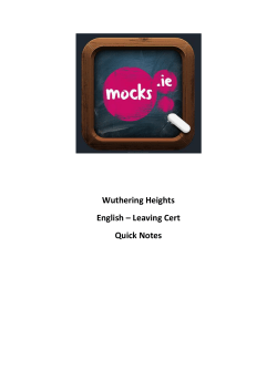 Wuthering Heights English – Leaving Cert Quick Notes